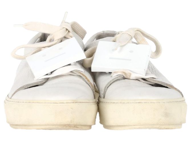 Tênis baixos Adriana em couro branco da Acne Studios - vista 2
