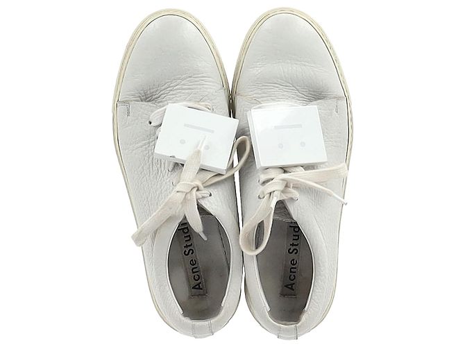 Tênis baixos Adriana em couro branco da Acne Studios - vista 3