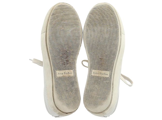 Tênis baixos Adriana em couro branco da Acne Studios - vista 6