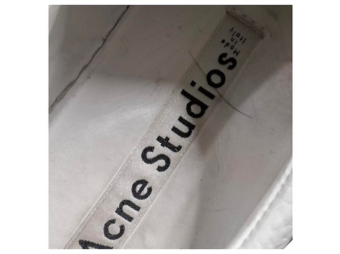 Tênis baixos Adriana em couro branco da Acne Studios - vista 8