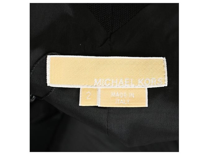 Blouse découpée Michael Kors en laine noire - vue 4