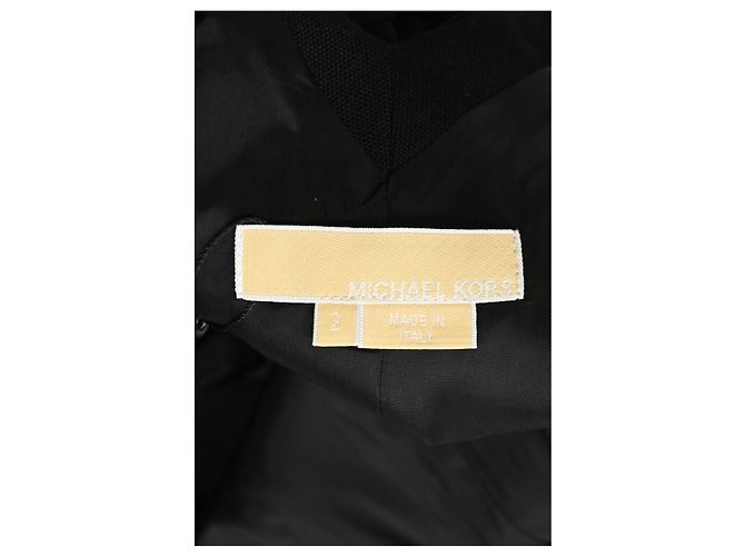 Blouse découpée Michael Kors en laine noire - vue 8