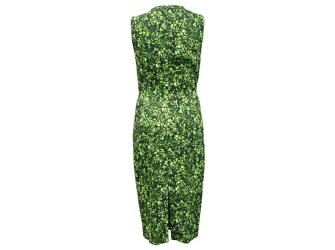 Vestido ajustado estampado Michael Kors en algodón verde - vista 3