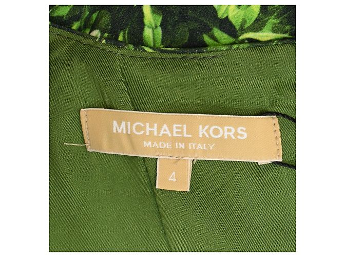 Vestido ajustado estampado Michael Kors en algodón verde - vista 4