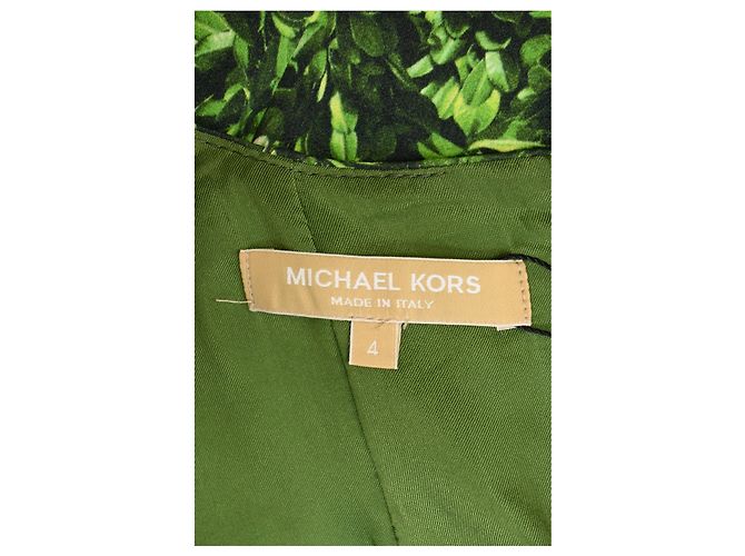 Vestido ajustado estampado Michael Kors en algodón verde - vista 9