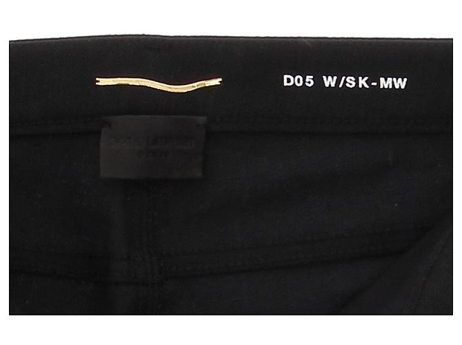 Jeans SAINT LAURENT T.US 28 Denim - Jeans Negro - vista 5