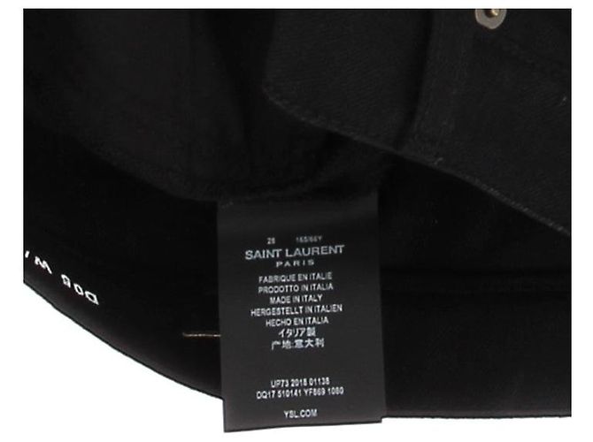 Jeans SAINT LAURENT T.US 28 Denim - Jeans Negro - vista 7