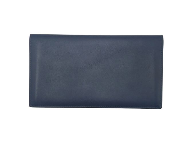 Hermès Hermes Citizen Twill Long Silk Wallet Blue Navy blue - view 2