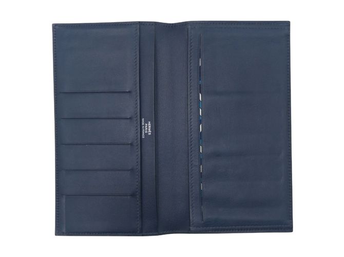 Hermès Hermes Citizen Twill Long Silk Wallet Blue Navy blue - view 8