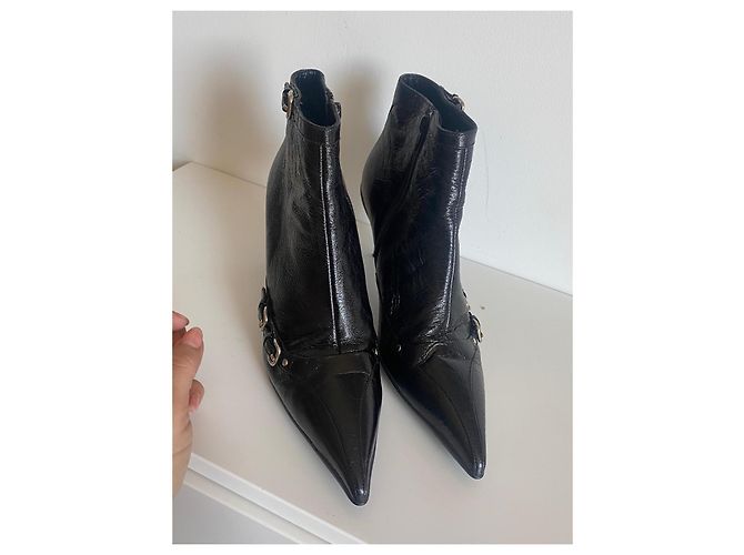 Stivaletti Miu Miu in pelle nera Nero - vista 5