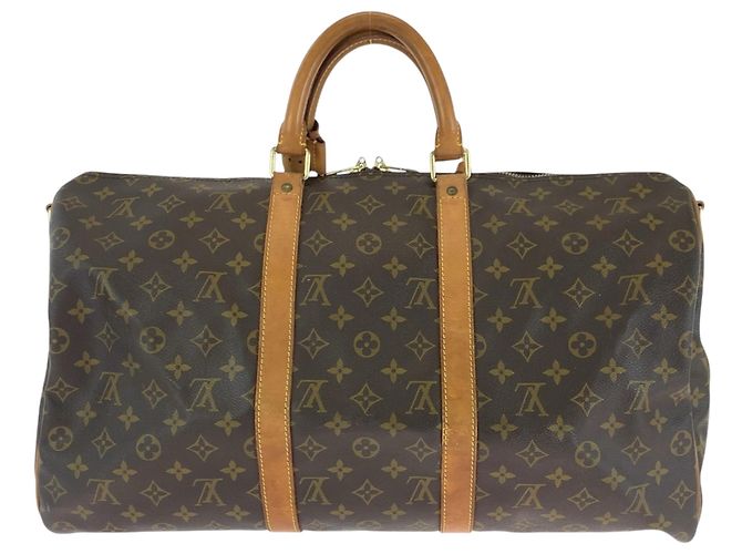 Louis Vuitton Monogram Keepall 50 Bandoulière Marrone - vista 2