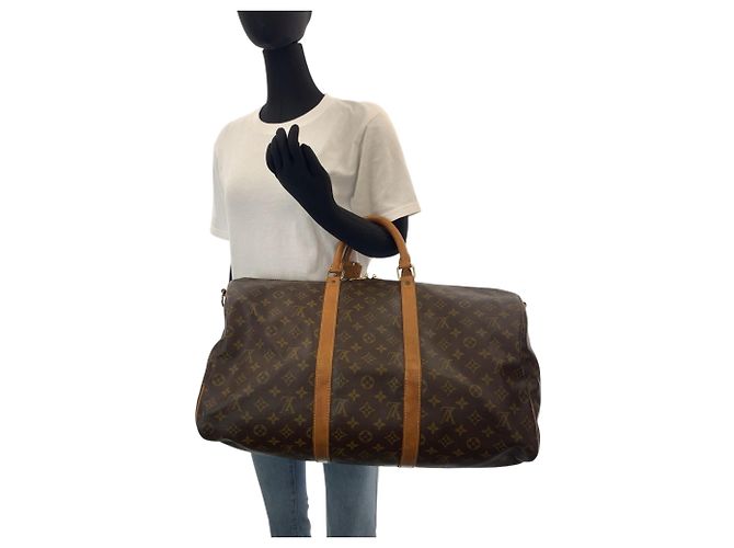 Louis Vuitton Monogram Keepall 50 Bandoulière Marrone - vista 7