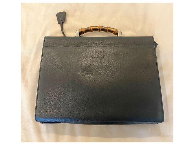 Bolsas Gucci com alça de bambu Preto - vista 3