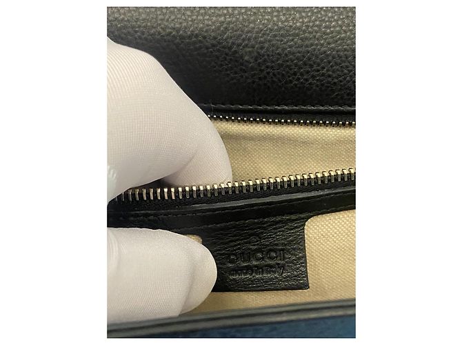 Bolsas Gucci com alça de bambu Preto - vista 6