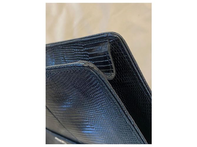 GUCCI Bolsa de hombre en cuero de lagarto Negro - vista 3