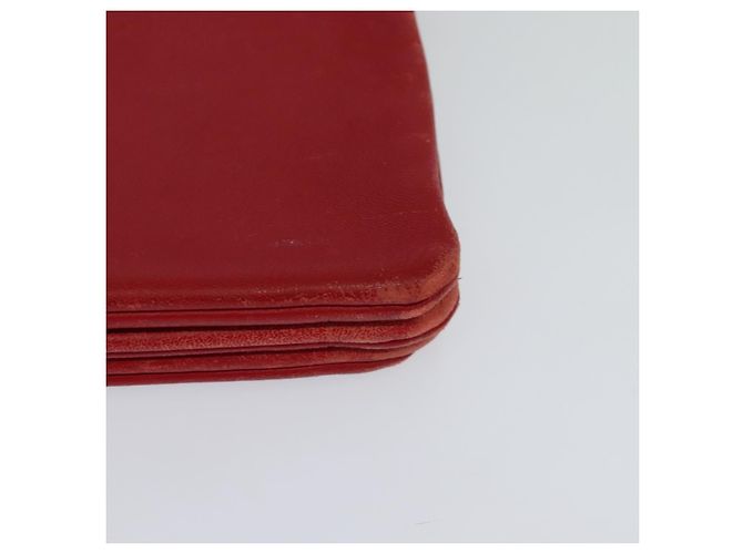 Céline CELINE Trio Piccola Borsa a Spalla in Pelle Rossa Oro Auth 113929 Rosso D'oro - vista 14