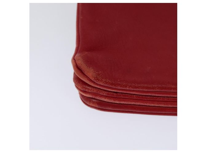 Céline CELINE Trio Piccola Borsa a Spalla in Pelle Rossa Oro Auth 113929 Rosso D'oro - vista 15
