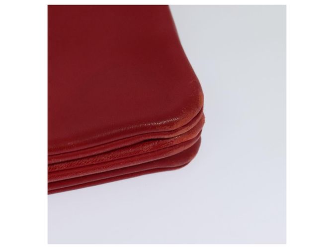 Céline CELINE Trio Piccola Borsa a Spalla in Pelle Rossa Oro Auth 113929 Rosso D'oro - vista 16