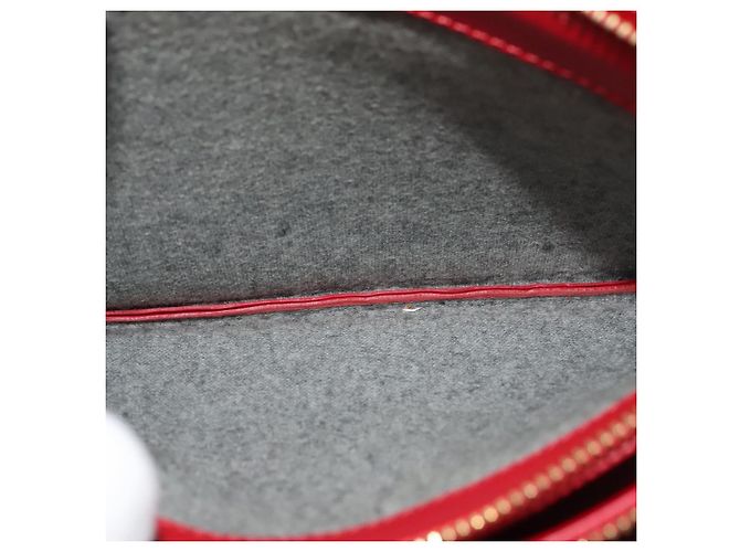 Céline CELINE Trio Piccola Borsa a Spalla in Pelle Rossa Oro Auth 113929 Rosso D'oro - vista 21