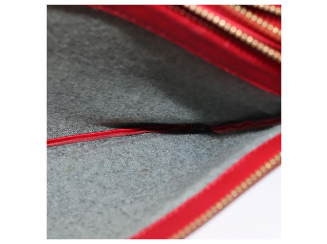Céline CELINE Trio Piccola Borsa a Spalla in Pelle Rossa Oro Auth 113929 Rosso D'oro - vista 26