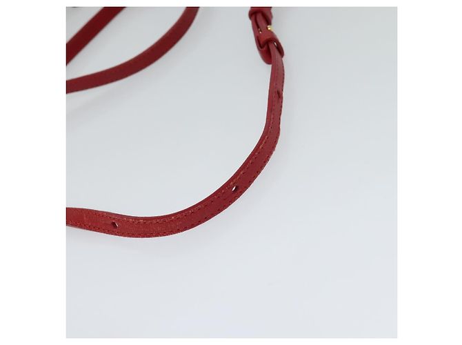 Céline CELINE Trio Piccola Borsa a Spalla in Pelle Rossa Oro Auth 113929 Rosso D'oro - vista 7