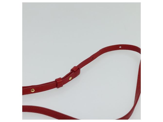Céline CELINE Trio Piccola Borsa a Spalla in Pelle Rossa Oro Auth 113929 Rosso D'oro - vista 8