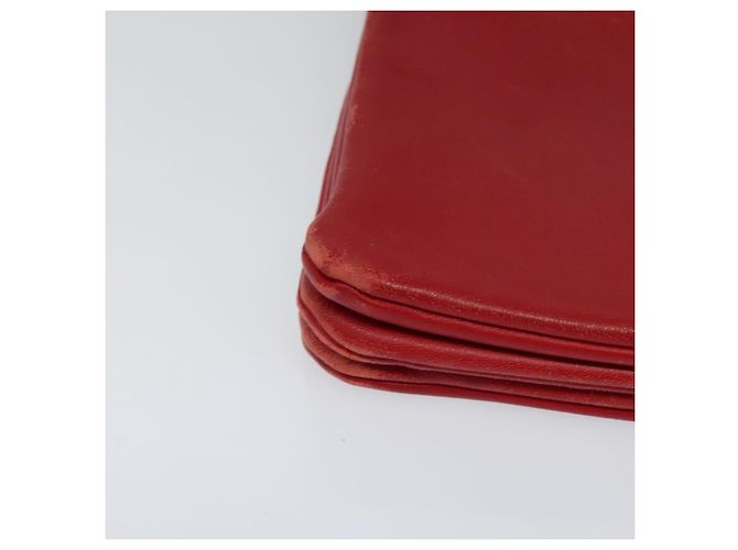 Céline CELINE Trio Piccola Borsa a Spalla in Pelle Rossa Oro Auth 113929 Rosso D'oro - vista 9