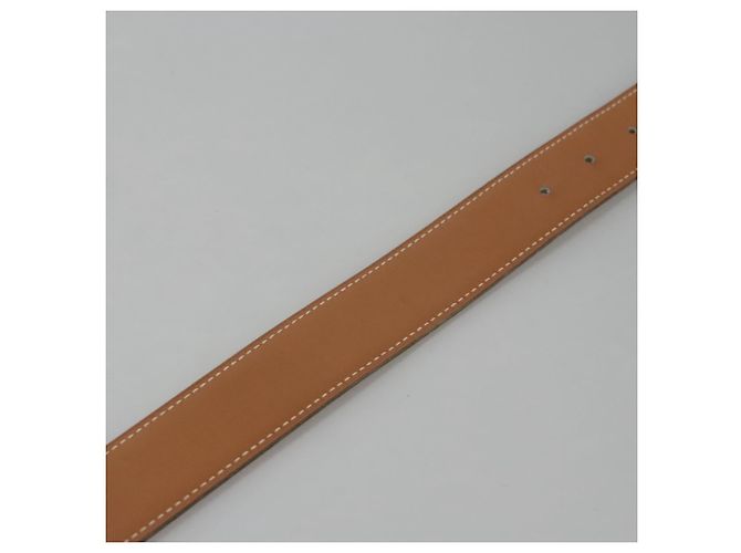 Hermès Cinturón de cuero HERMES Constance 31,5"" Amarillo Auth 111952 - vista 10