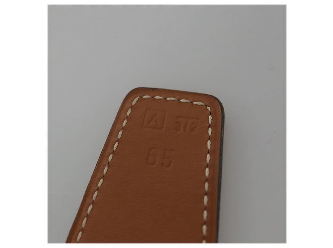 Hermès Cinturón de cuero HERMES Constance 31,5"" Amarillo Auth 111952 - vista 11