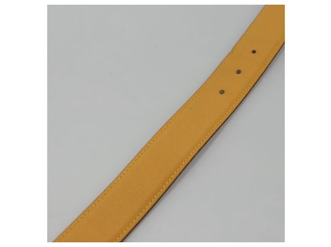 Hermès Cinturón de cuero HERMES Constance 31,5"" Amarillo Auth 111952 - vista 5