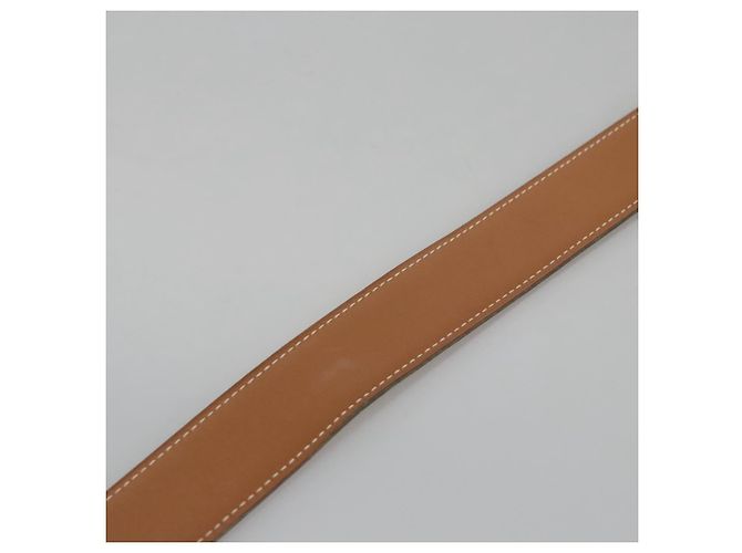 Hermès Cinturón de cuero HERMES Constance 31,5"" Amarillo Auth 111952 - vista 9