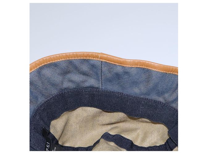 GUCCI GG Canvas Bucket Hat M Beige Blau 122118 Auth hk2073 - Ansicht 9