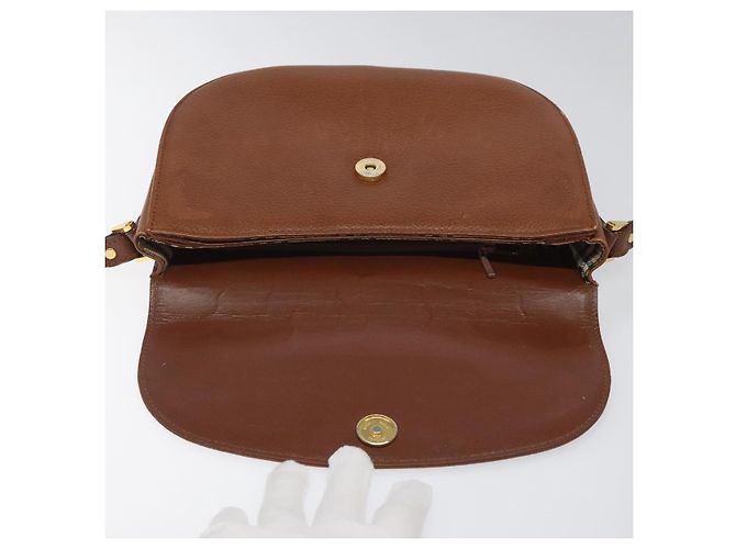 Autre Marque Borsa a Spalla Burberrys in Pelle Marrone Oro Auth bs21879 D'oro - vista 10