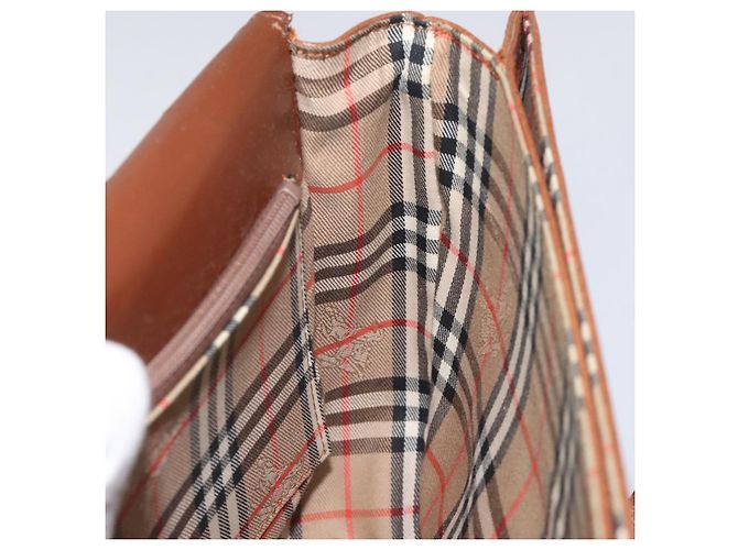 Autre Marque Borsa a Spalla Burberrys in Pelle Marrone Oro Auth bs21879 D'oro - vista 18