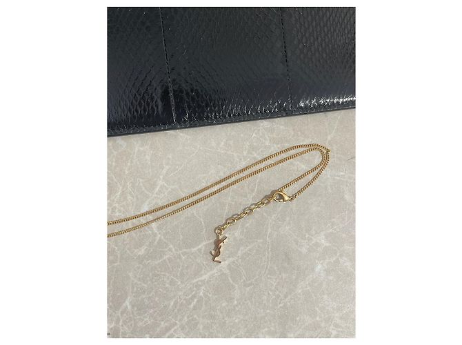 SAINT LAURENT Pochette T. Pelli esotiche Nero - vista 4
