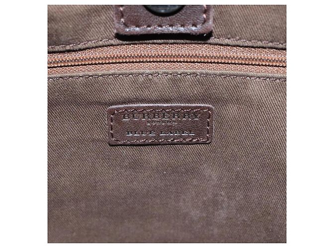 Borsa a spalla Burberry Blue Label in suede marrone argento autentica bs20013 - vista 10