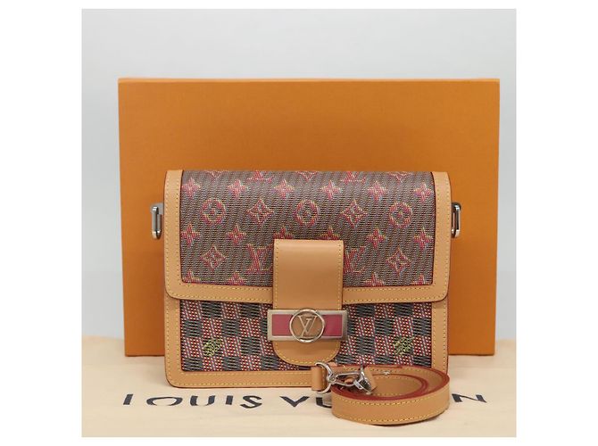 LOUIS VUITTON Monogram LV Pop Dauphine MM Borsa a Spalla Rossa M55452 Auth 103428S Rosso - vista 12