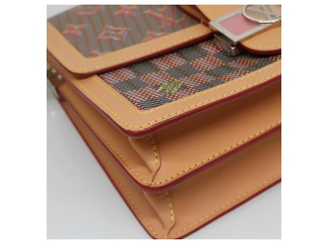 LOUIS VUITTON Monogram LV Pop Dauphine MM Borsa a Spalla Rossa M55452 Auth 103428S Rosso - vista 14