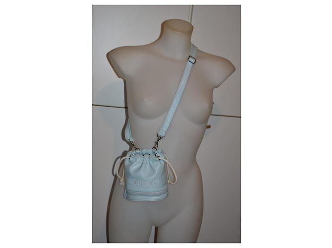 Autre Marque Mini borsa Fiorucci turchese in ecopelle - vista 2