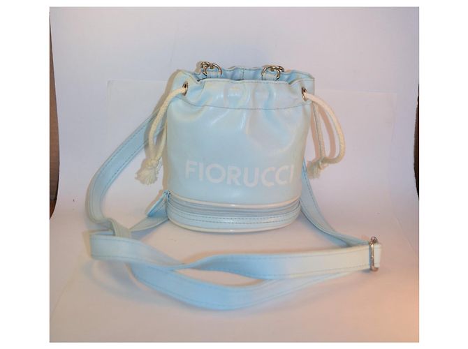 Autre Marque Mini borsa Fiorucci turchese in ecopelle - vista 3