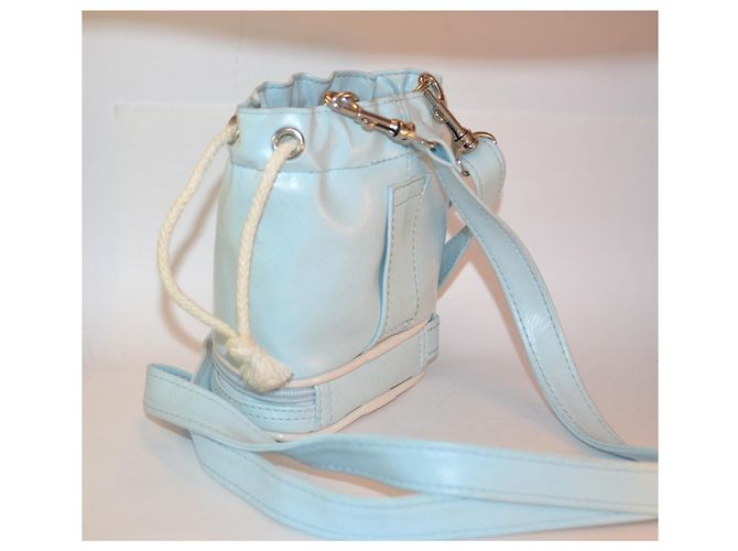 Autre Marque Mini borsa Fiorucci turchese in ecopelle - vista 5