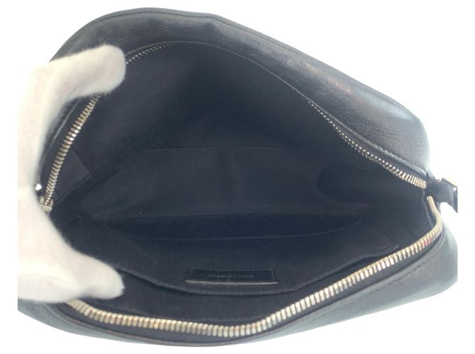Borsa a tracolla in pelle nera Saint Laurent - vista 3