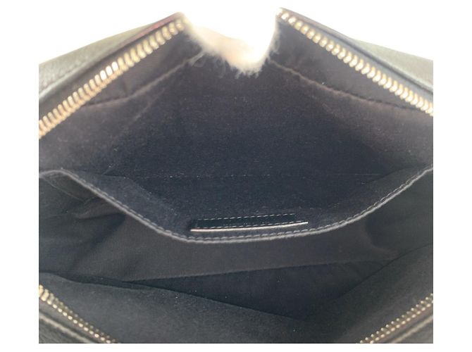 Borsa a tracolla in pelle nera Saint Laurent - vista 9
