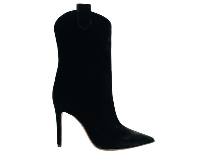 Botas Wayne de terciopelo negro Alexandre Vauthier - vue 2