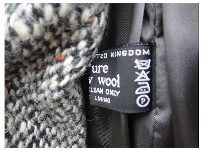 Autre Marque Moss Bros Donegal Tweedmantel grau - Ansicht 7