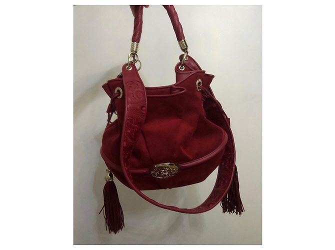 Borsa Lancel Paris Le Brigitte Bardot Edizione Limitata Saint Tropez Rosso Rosso Scuro Bordò - vista 6
