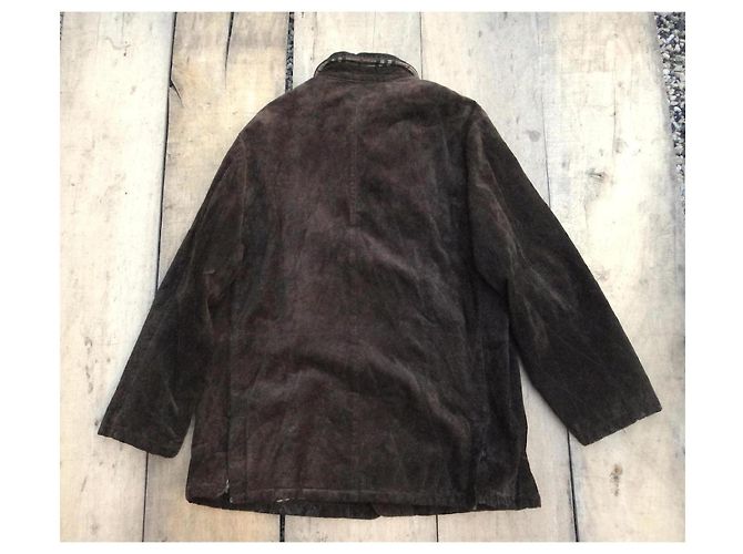 Giacca in suede Burberry marrone scuro - vista 2