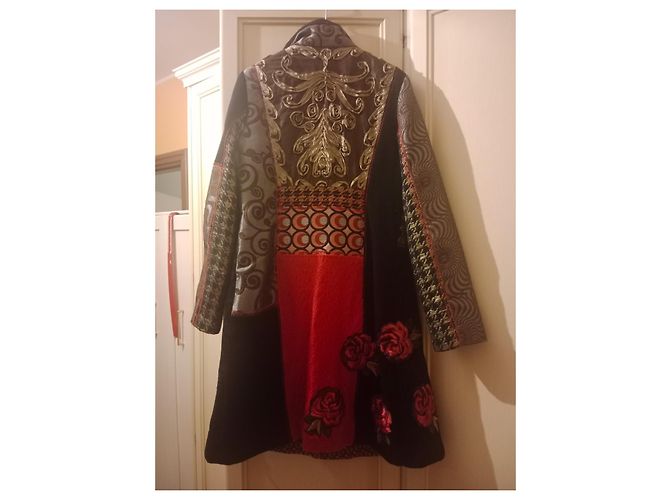Cappotto Desigual in cotone e lana multicolore 42 - vista 6