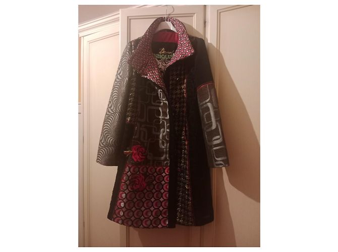 Cappotto Desigual in cotone e lana multicolore 42 - vista 8