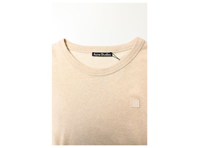 Moletom Oversized com Patch de Rosto Acne Studios em Algodão Bege - vista 10